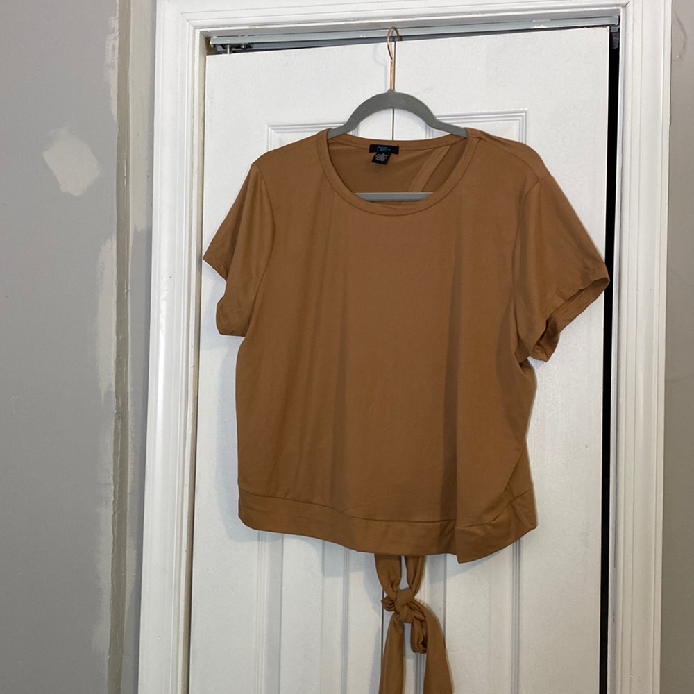 Rue21 Tan Crop Top w/ Back Bow Tie